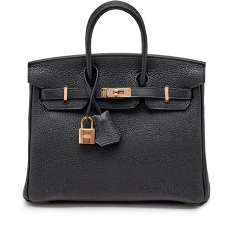 hermes black togo birkin 25|Hermes Birkin 25 with strap.